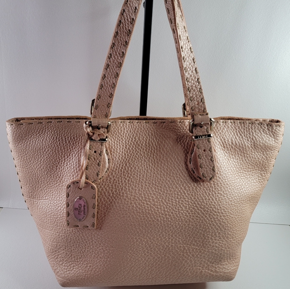 FENDI Selleria Leather Tote Bag